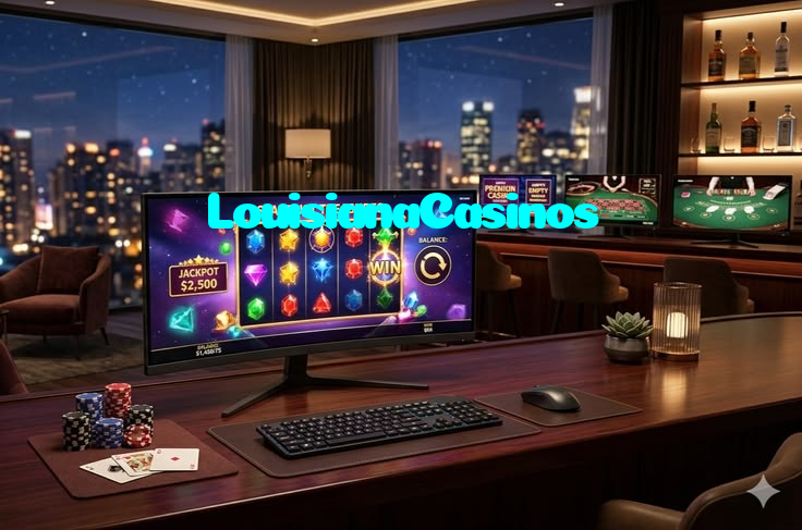 LouisianaCasinos casino presented on mobile device in Pakistan with slots and live games